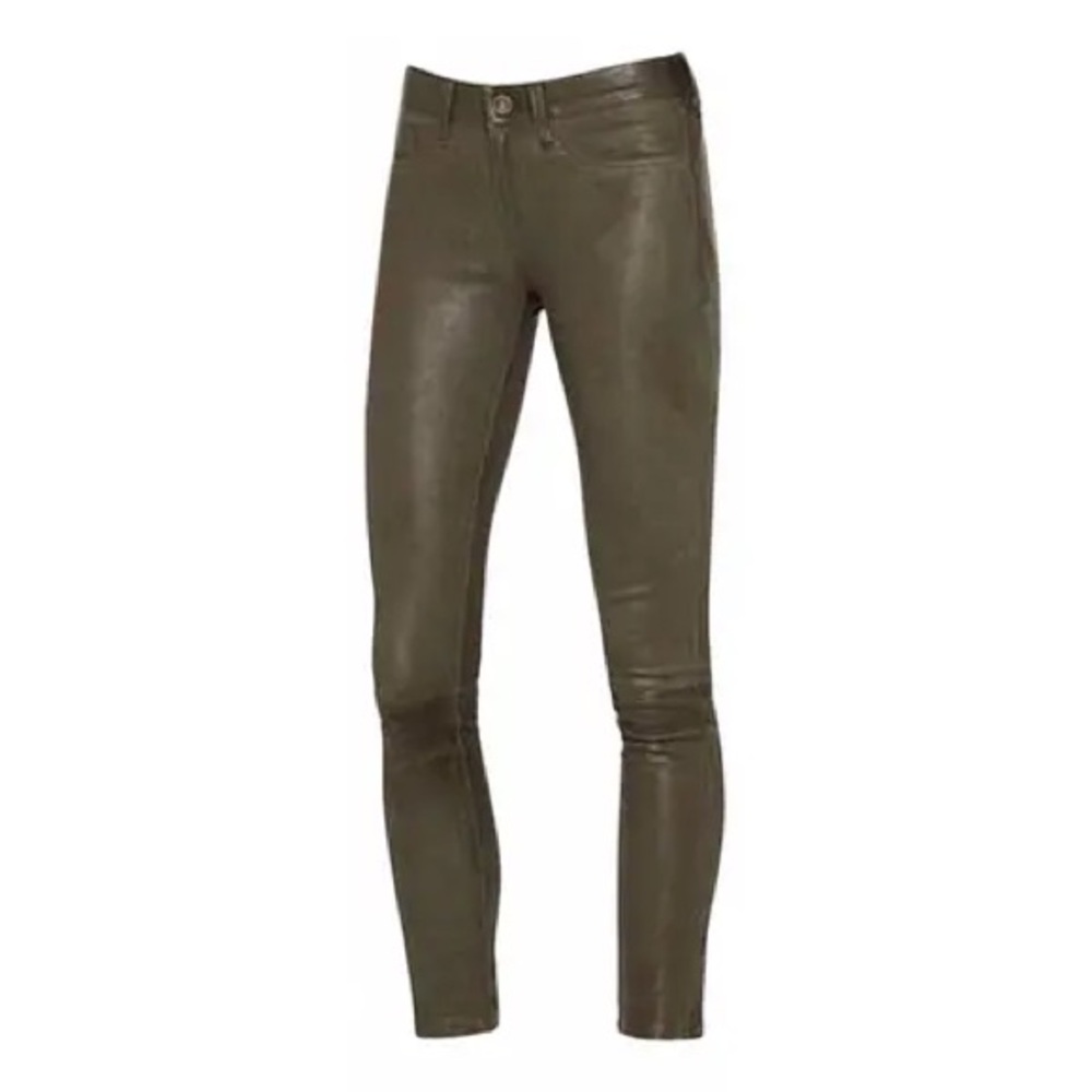 Rag and Bone 100% Lamb Leather Army Jean Pant High Rise